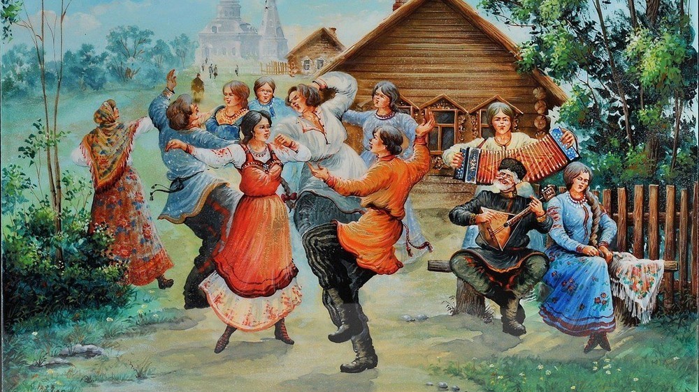 Популярные танцы: русская пляска